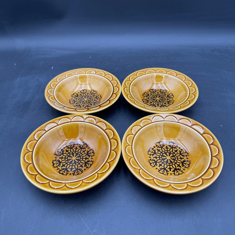 Set/6 Vintage Rim Fruit/Dessert (Sauce) Bowls 6" in Castilian by COVENTRY - USA